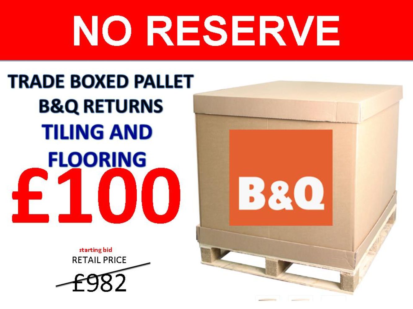 Pallet Sale of B&Q Raw Returns - Starting Bids at 10% of Retail Value - Opportunity for Huge Savings