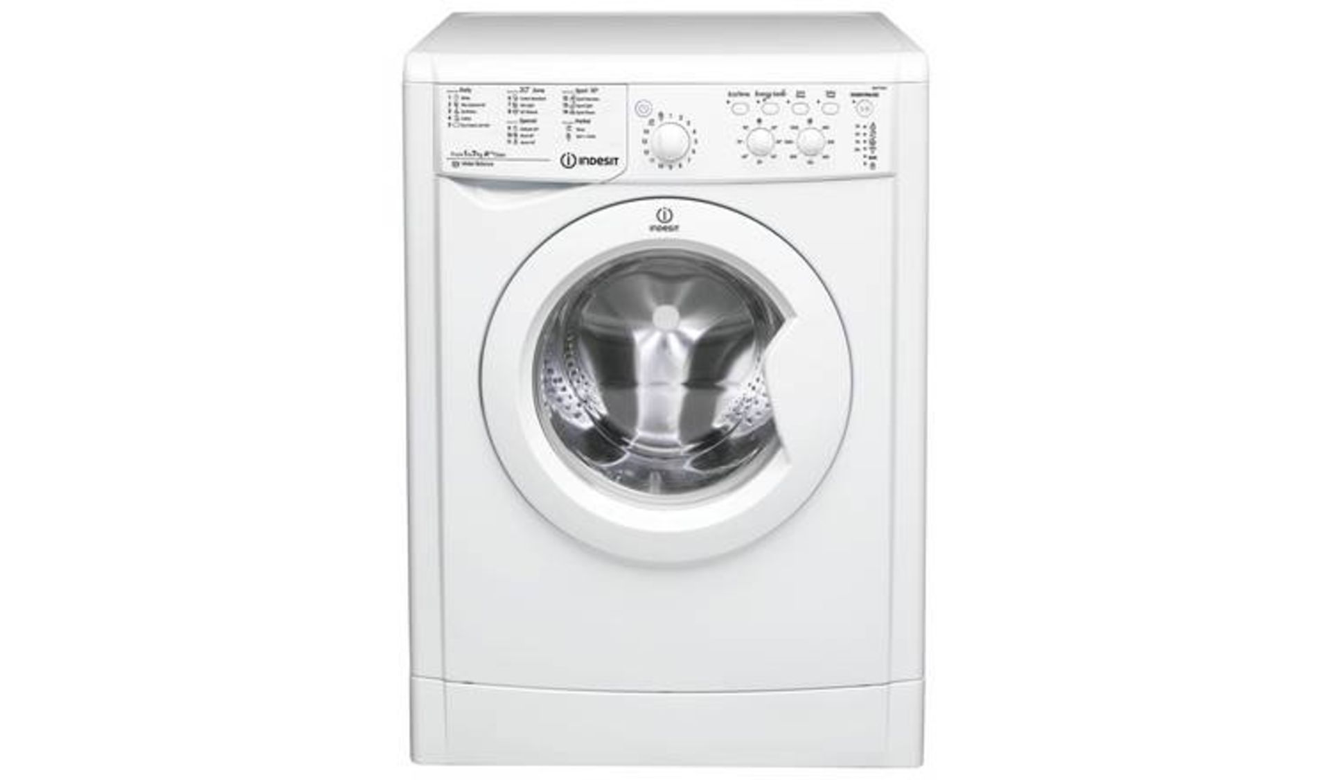 + VAT Grade A/B Indesit IWDC6125 6KG/5Kg 1200 Spin Washer Dryer - 16 Washing Programmes - Three