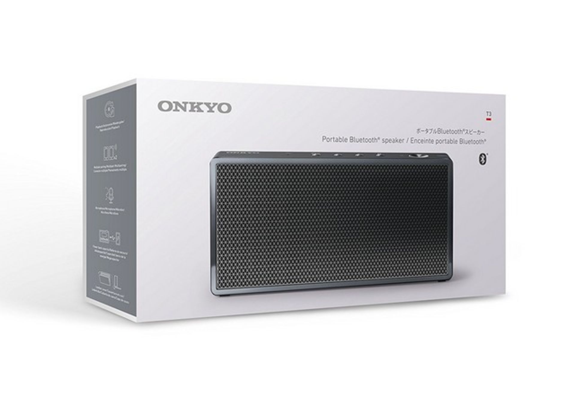 + VAT Brand New Onkyo T3 Lightweight Portable Bluetooth Speaker - Amazon Price £109.00 - 8 Hour - Image 3 of 4