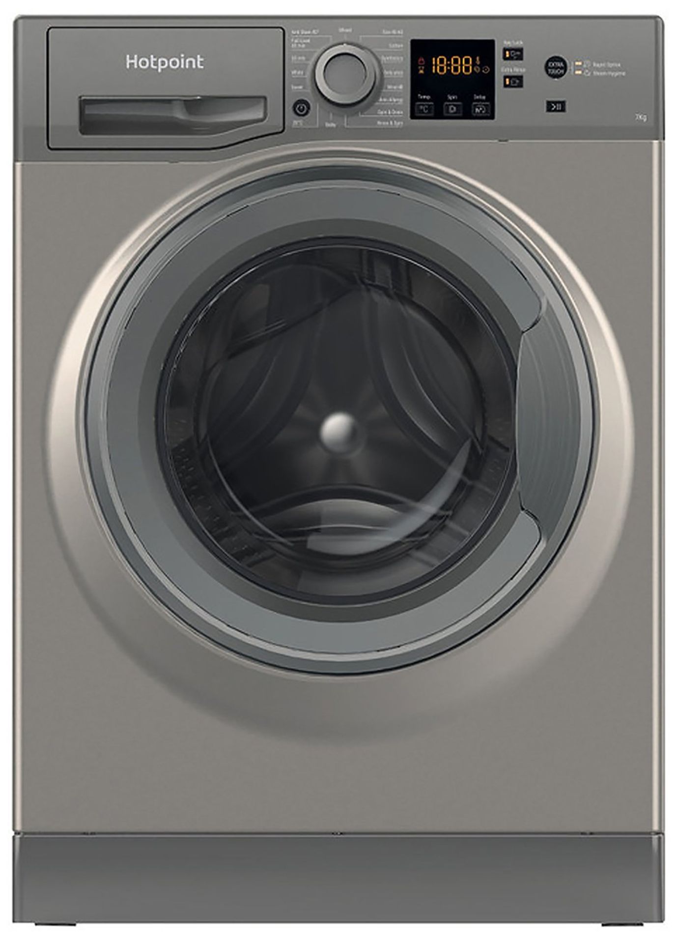 + VAT Grade A/B Hotpoint NSWM742UGG 7Kg 1400 Spin Washing Machine - 30 Minute Quick Wash - 16