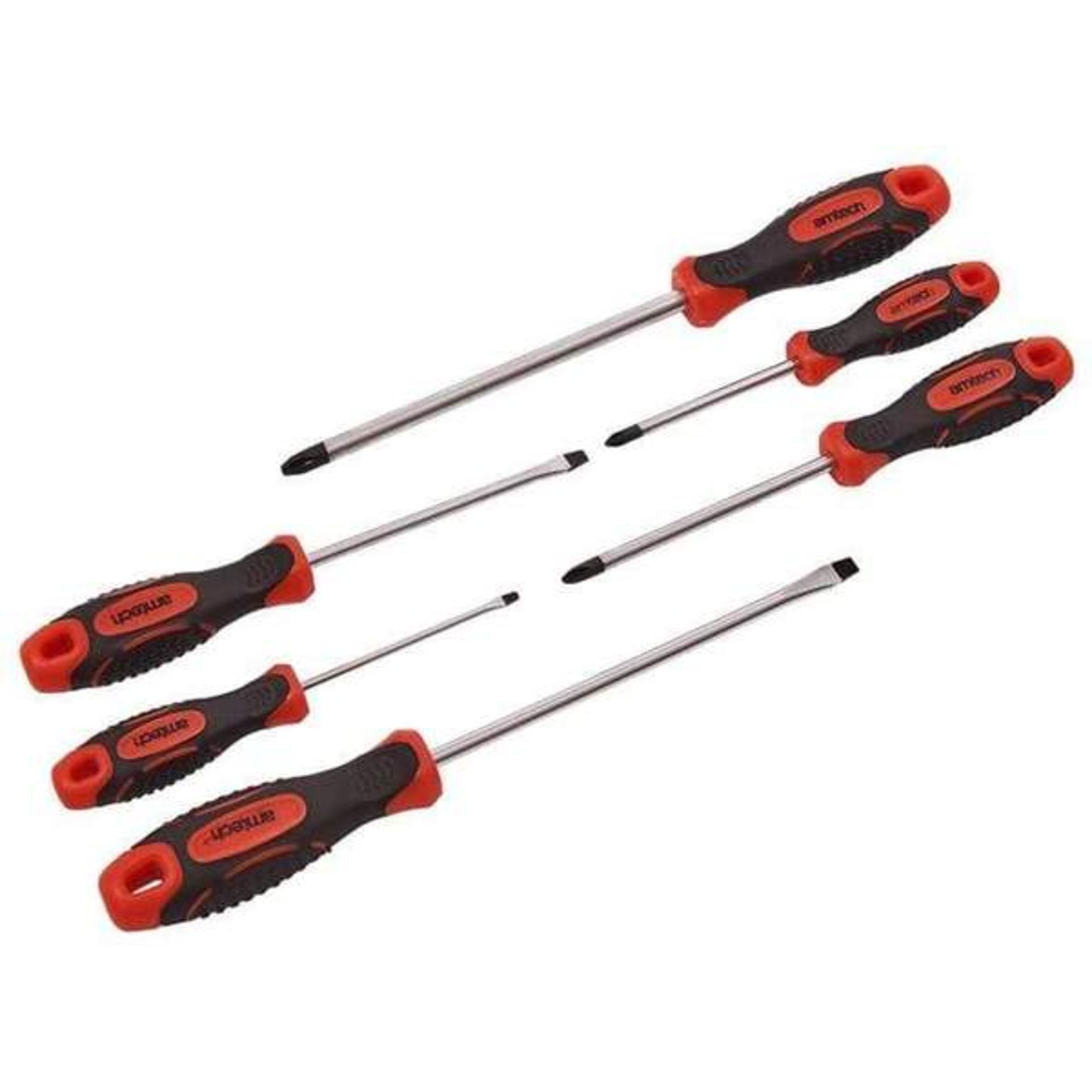 + VAT Brand New Six Piece Screwdriver Set - 3 Pieces Philips And Three Pieces Slotted Screwdrivers