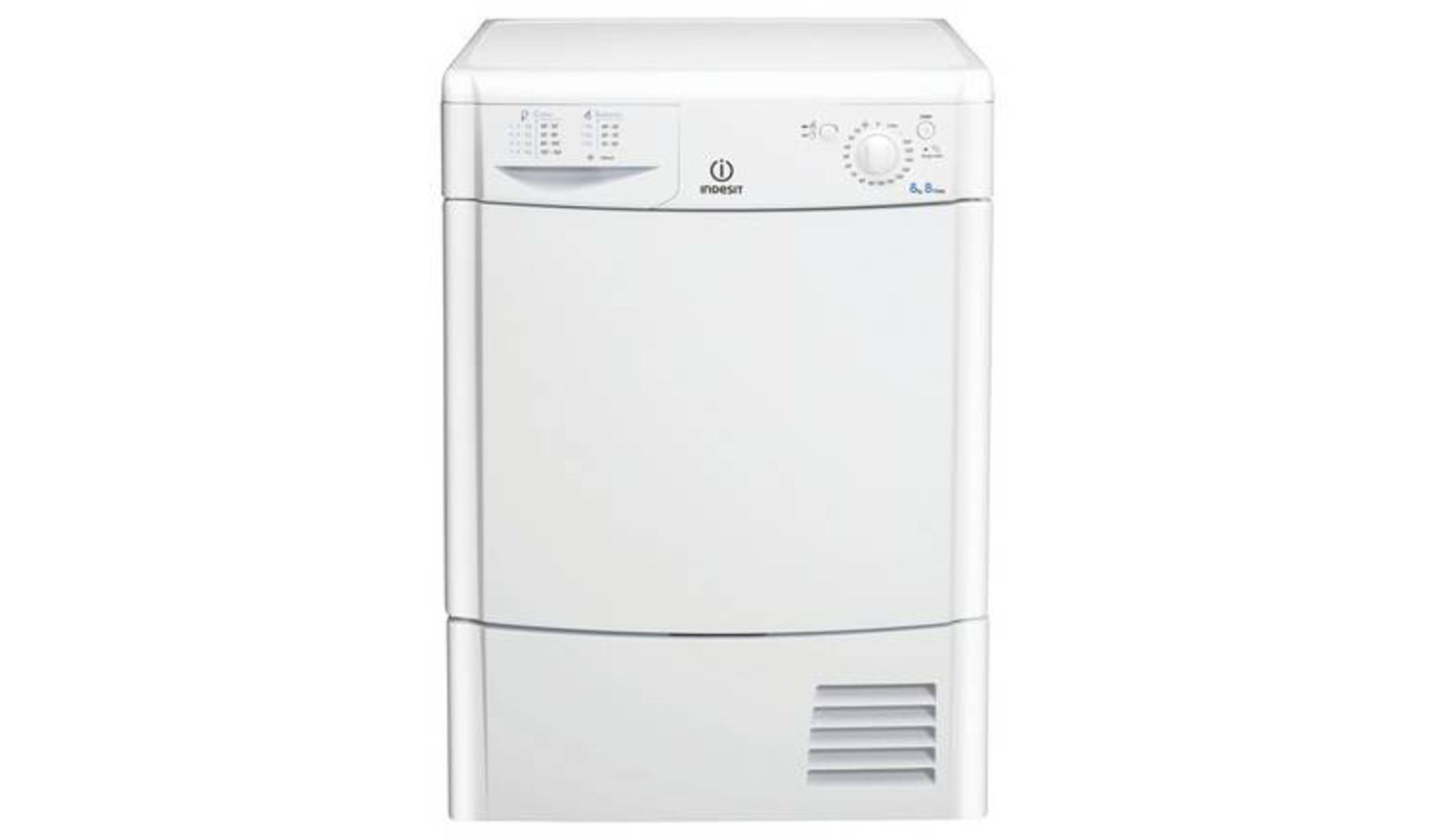 + VAT Grade A/B Indesit IDC8T3B 8KG Condenser Tumble Dryer - 15 Programmes - 30 Minute Quick Dry -