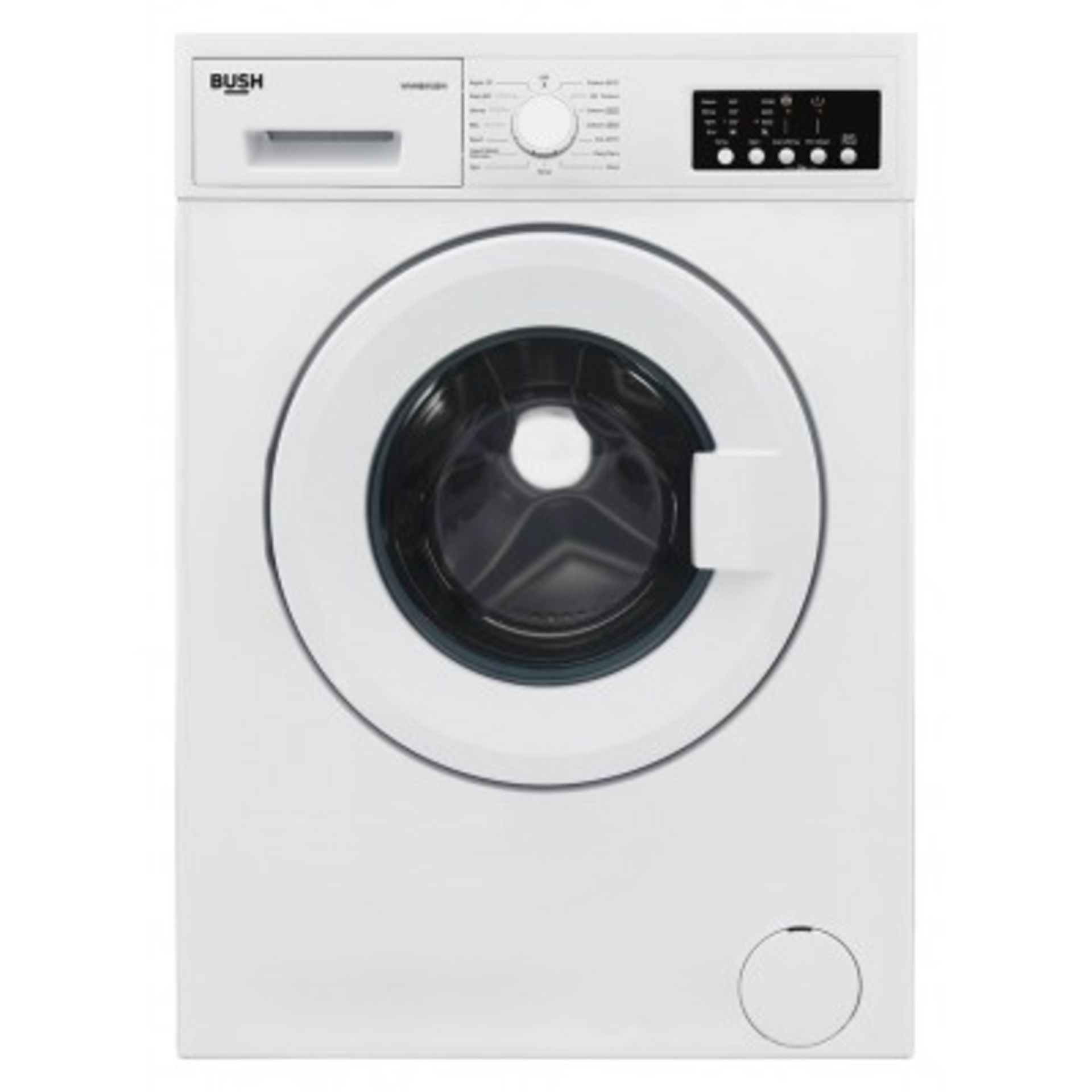 + VAT Grade A/B Bush WMNB912EW 9Kg 1200 Spin Washing Machine - 15 Programmes - 15 Minute Quick Wash