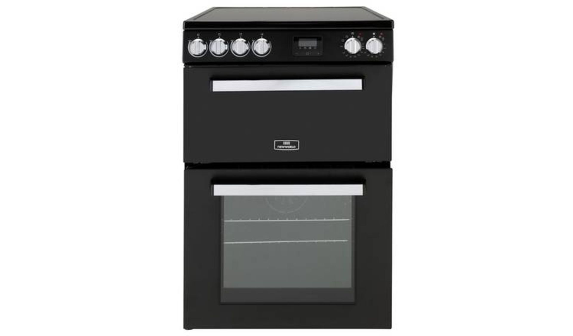 + VAT Grade A/B New World NWNV60CB 60CM Electric Cooker - Main Oven Capacity 73 Litres - 2nd Cavity