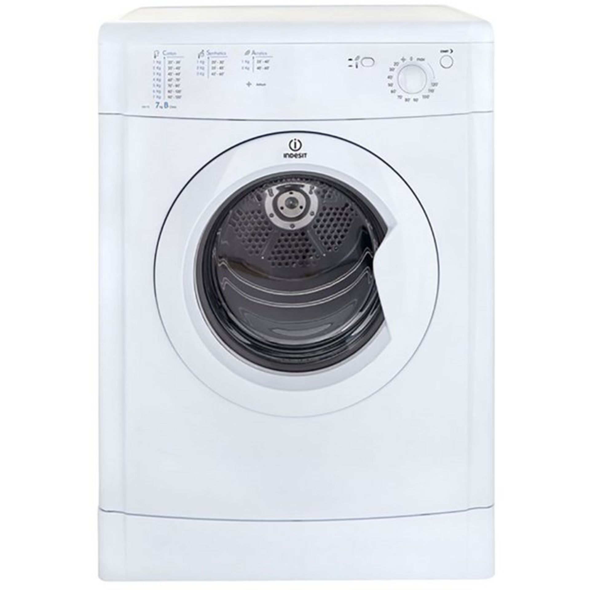 + VAT Grade A/B Indesit Eco-Time IDV75W 7Kg Vented Tumble Dryer - 12 Programmes - ISP £179.99