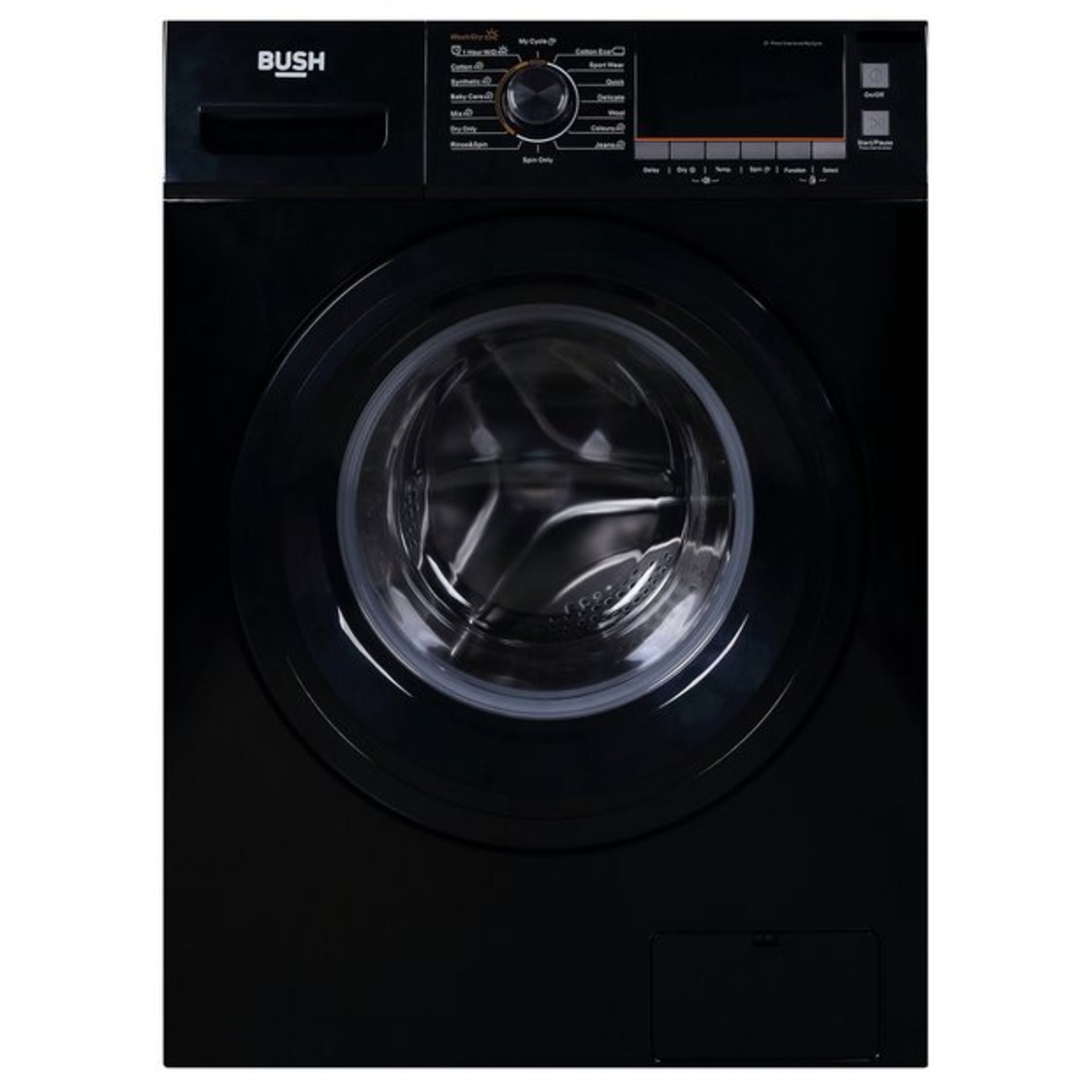 + VAT Grade A/B Bush WDNBC107W 10/7Kg Washer Dryer - 16 Washing Programmes - 6 Drying Programmes -
