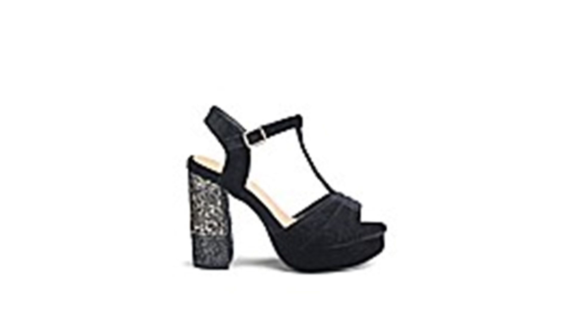+ VAT Brand New Pair Ladies Lille Ex Wide Sandals Black Size 5