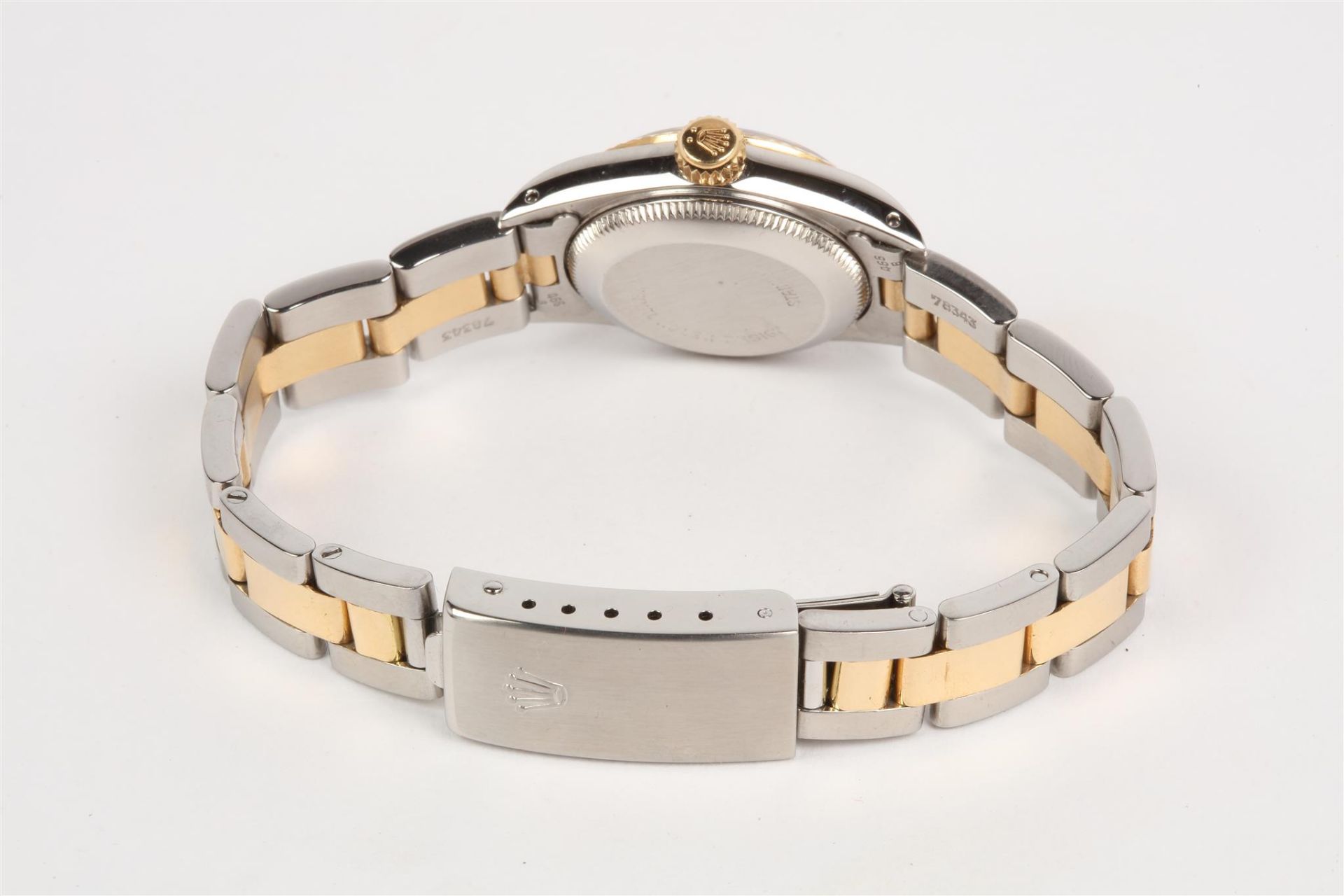 No VAT Ladies Rolex Oyster Perpetual Watch - Model 67193 - Gold & Stainless Steel Strap With Gold - Image 4 of 4