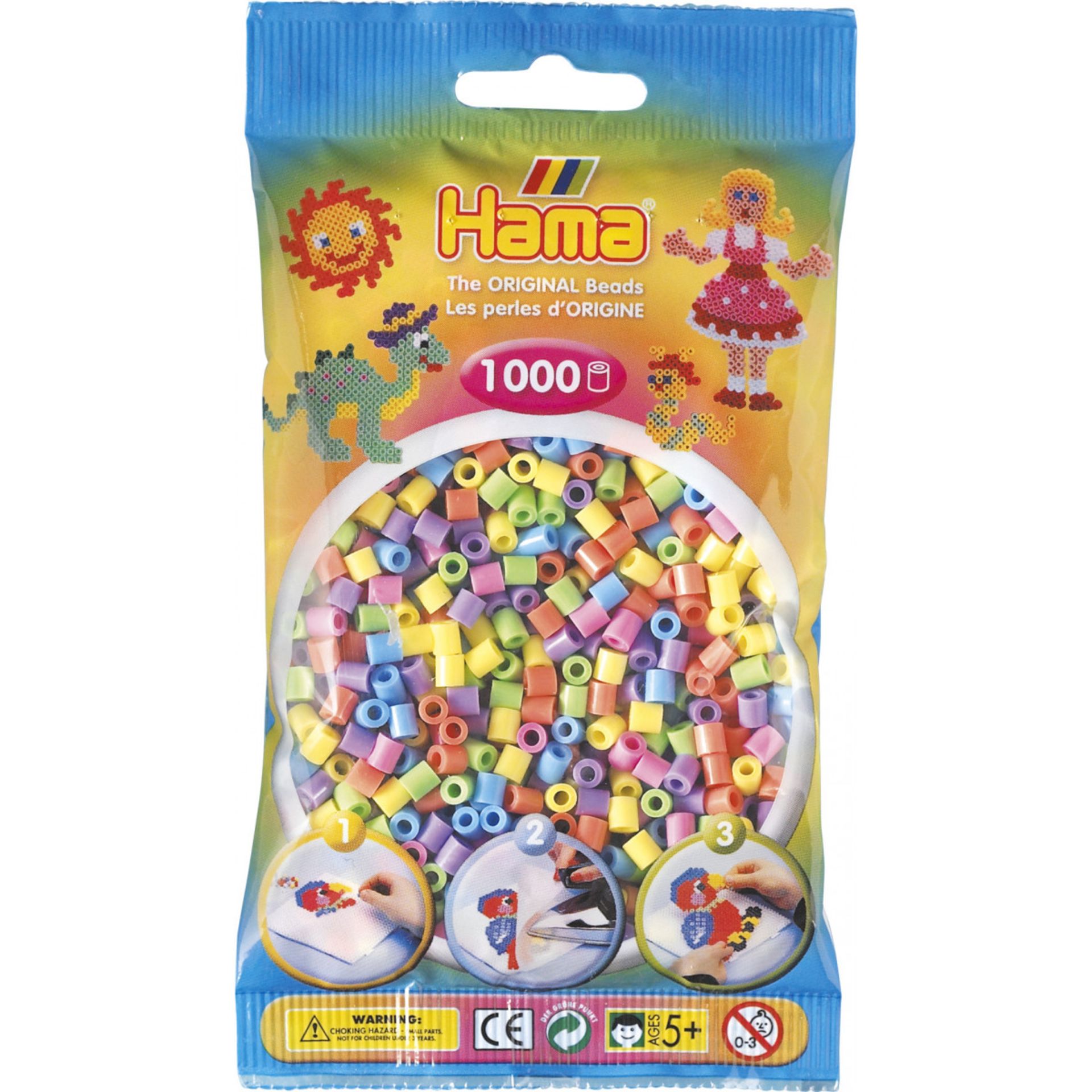 + VAT Grade A A Lot Of Ten Jars Pony Beads & Twenty Eight Packs Of 1000 Hama Beads