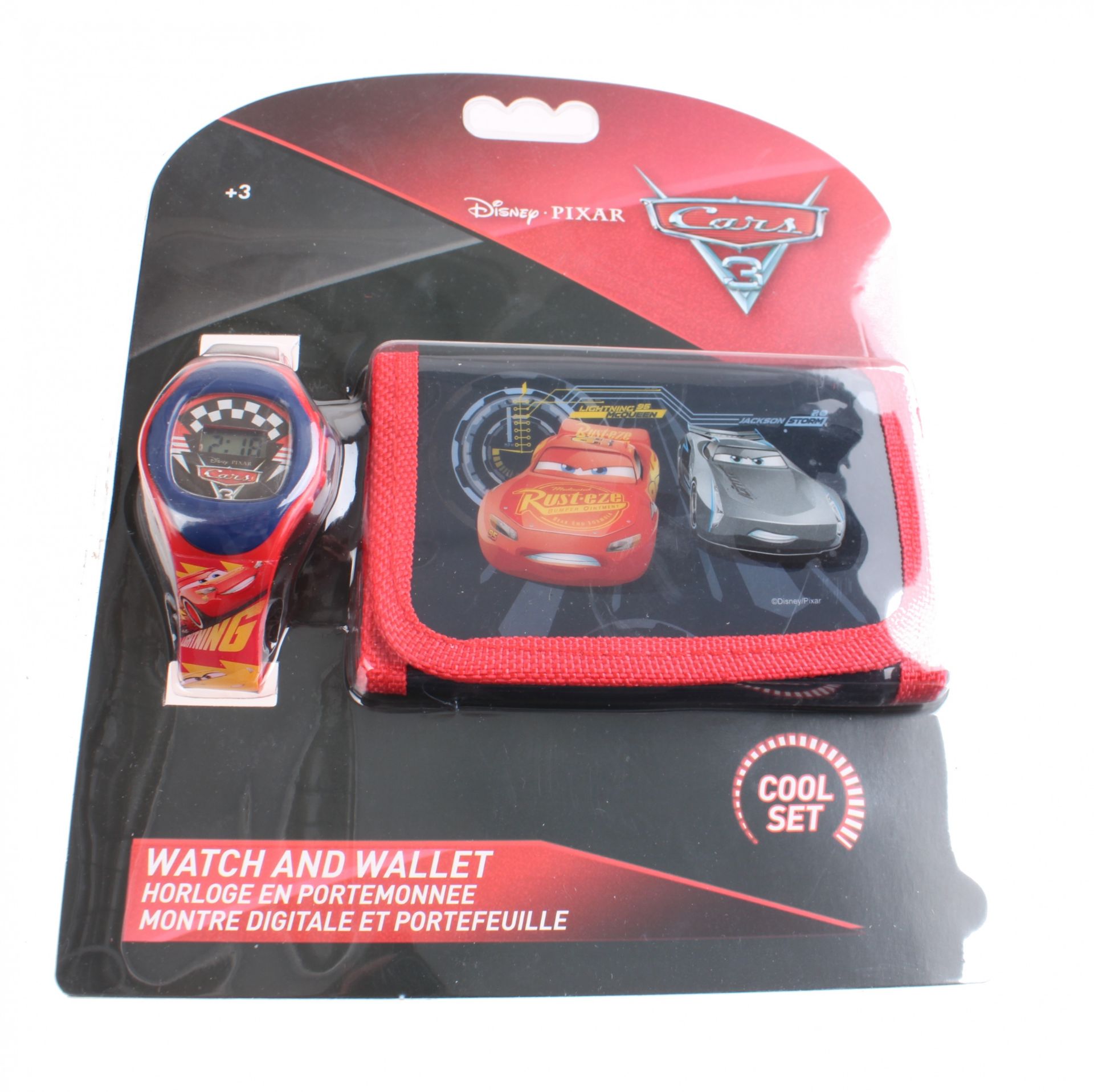 + VAT Brand New Disney Pixar Cars 3 Wallet & Watch Set