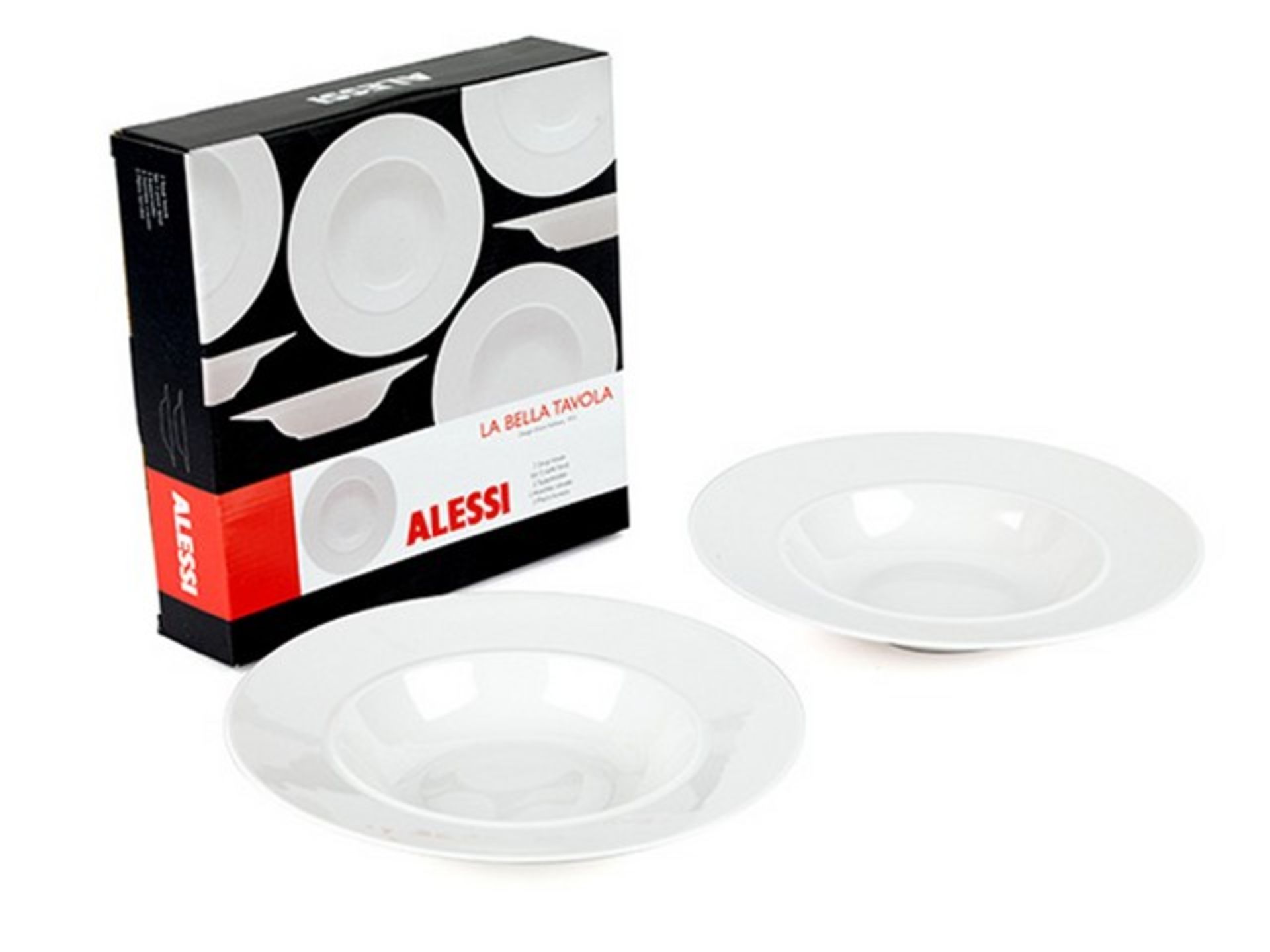 + VAT Brand New Alessi La Bella Pack Of 2 Soup Bowls (23cm diameter) RRP £21.99