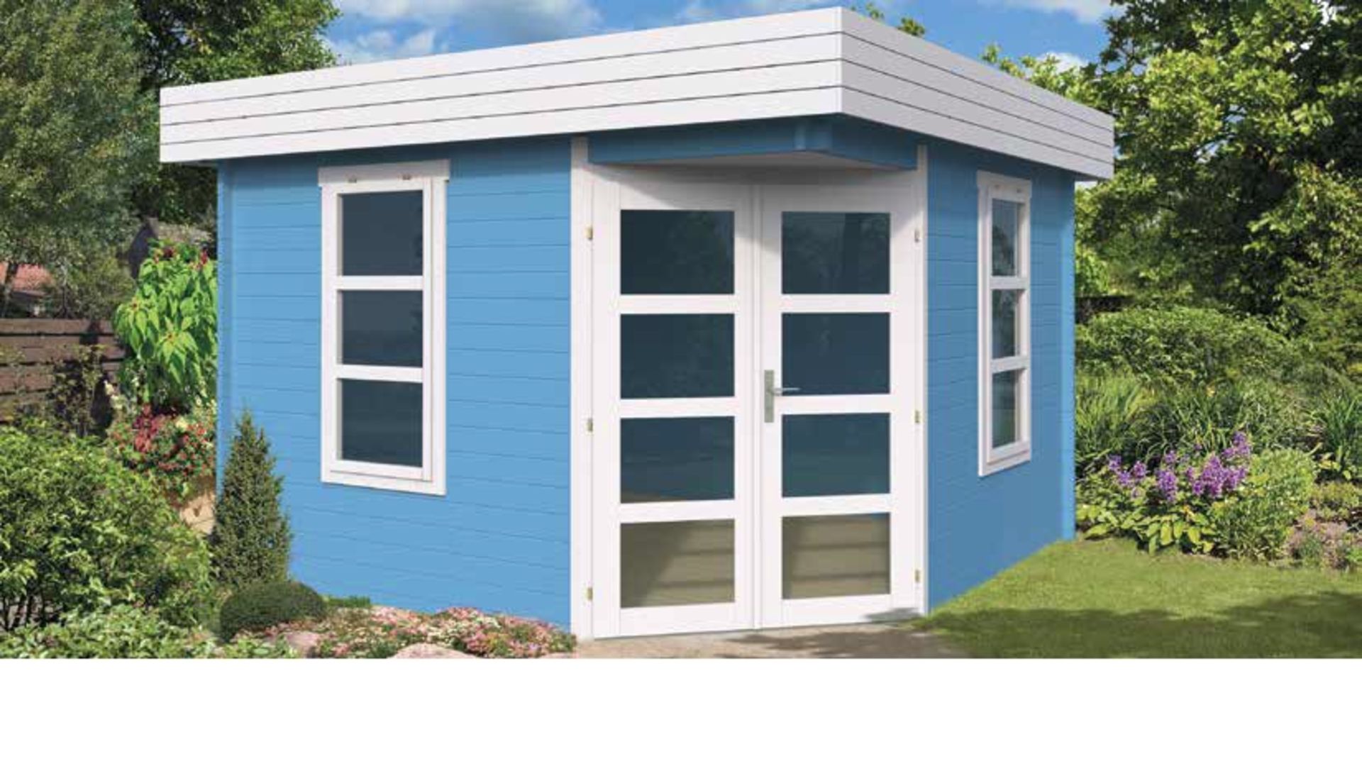 + VAT Brand New 10.89m sq Clara Corner Cabin - 40mm Thickness - 230 x 330 x 330cm - Pallet