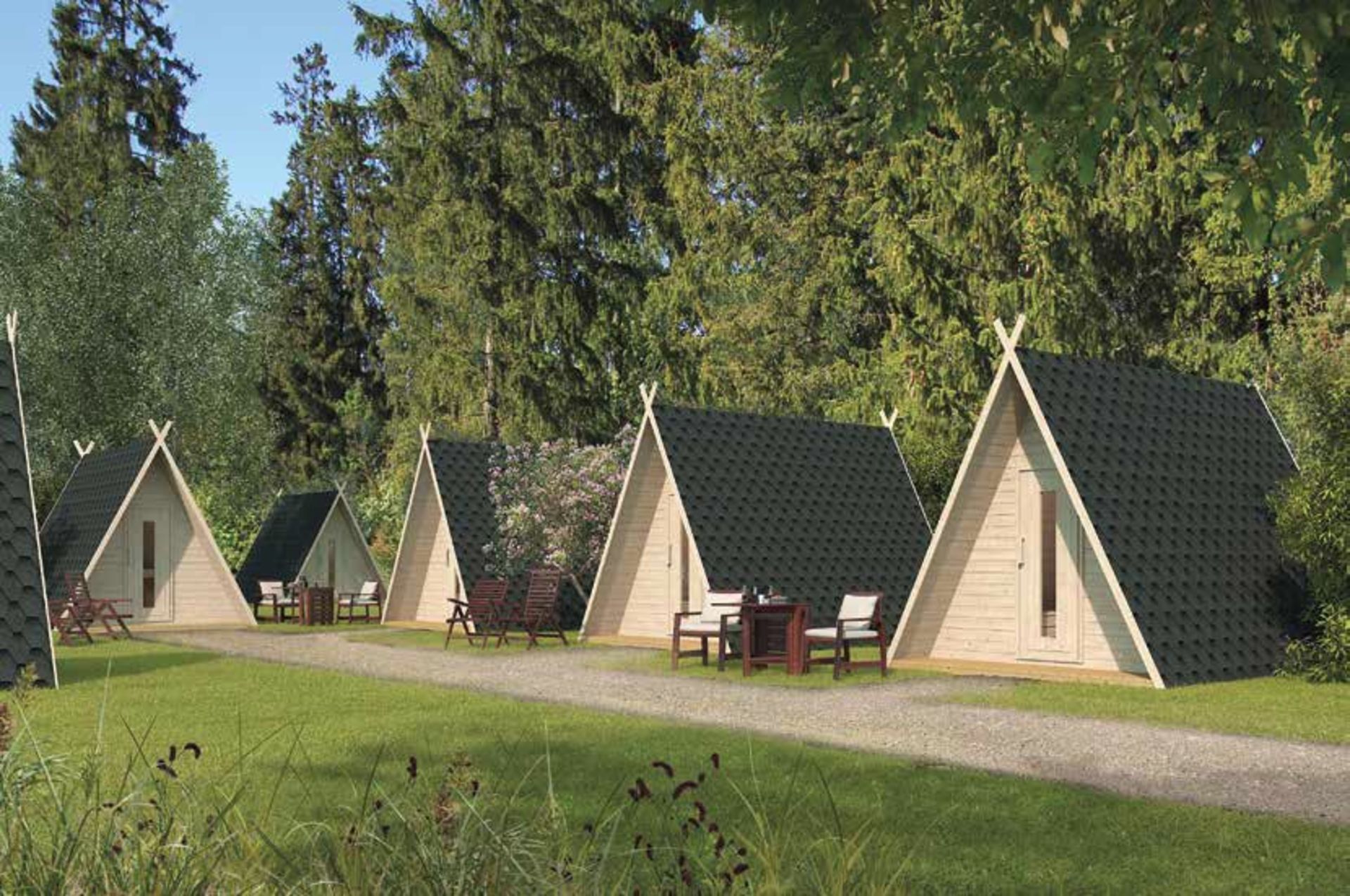 + VAT Brand New 13.2m Sq Wigwam Glamping Pod - 300 x 300 x 440cm - 28mm Thickness - Pallet