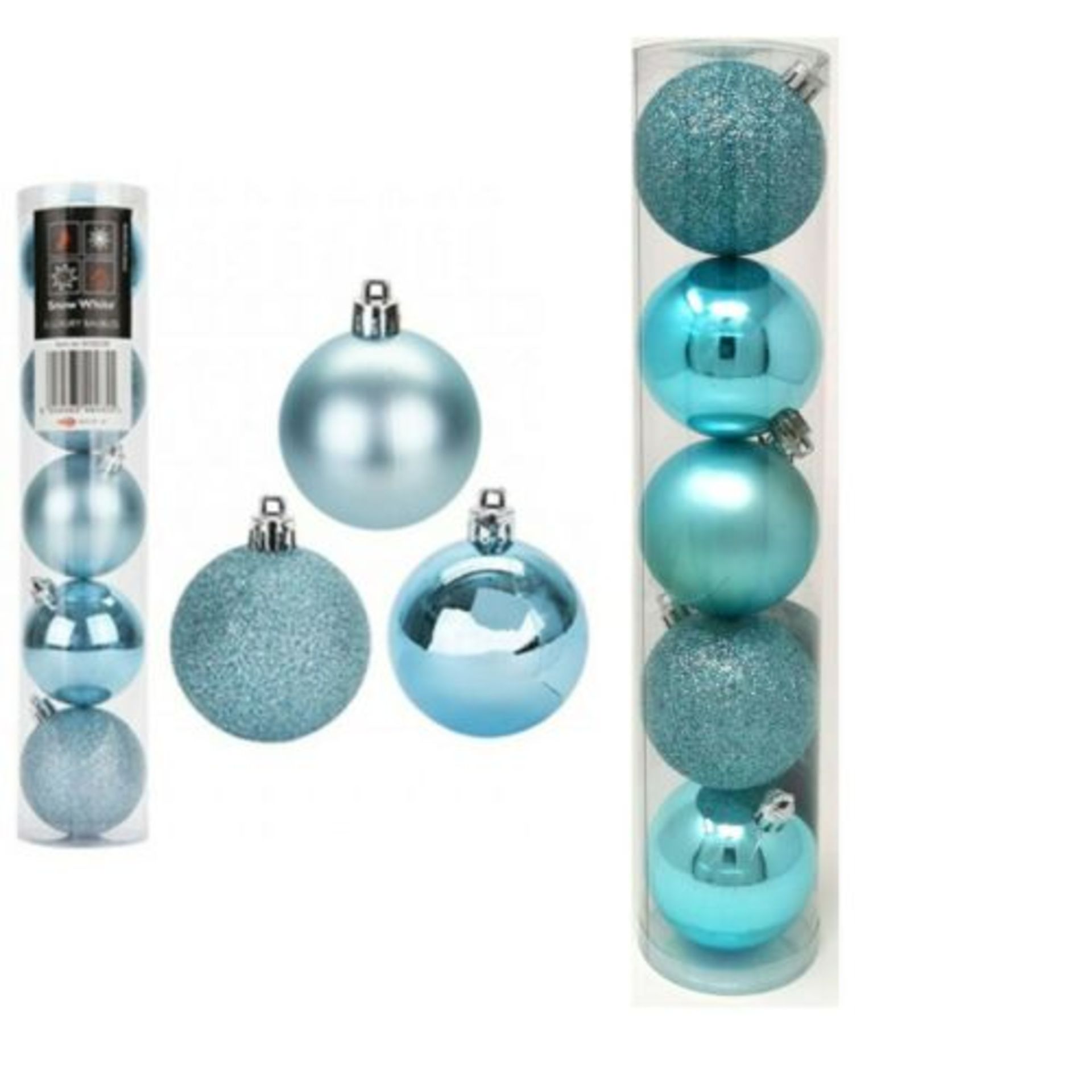 + VAT Brand New Set Of Five 6cm Luxury Baubles