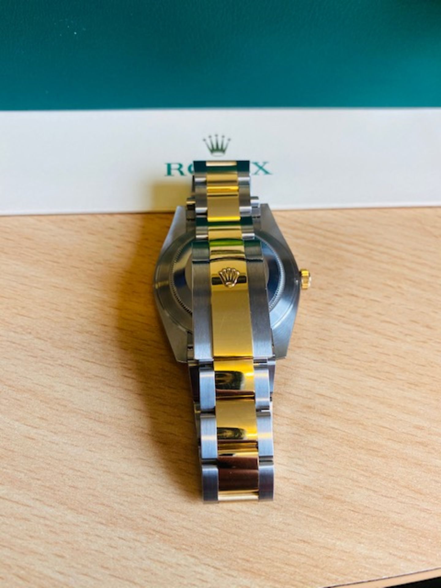 No VAT Beautiful Gents Rolex Oyster Perpetual DateJust "Wimbledon" S/S And Yellow Gold Watch - - Image 6 of 6