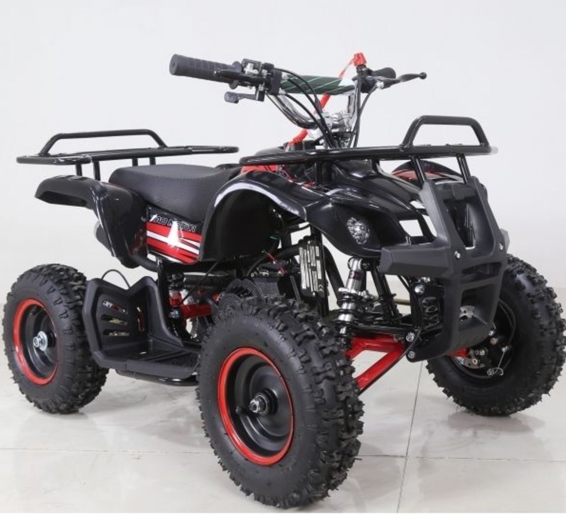 + VAT Brand New 49cc Hawk Mini Quad Bike - Colours May Vary - Full Front And Rear Suspension - Disk - Image 3 of 3