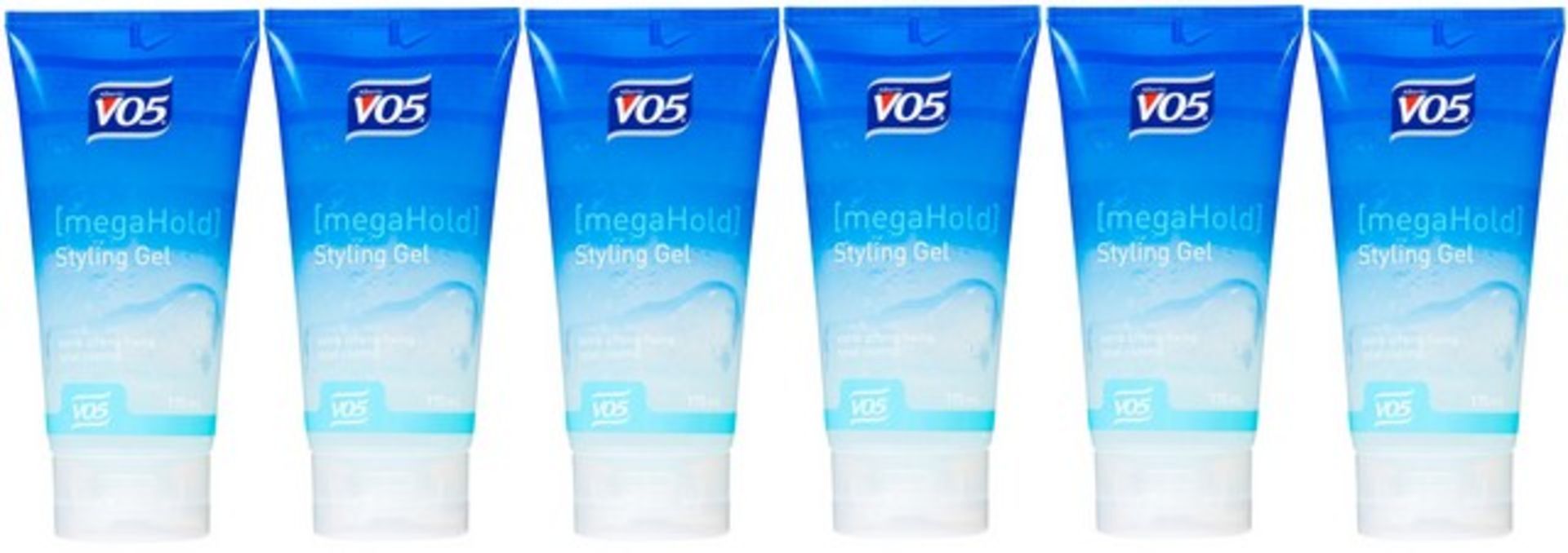 + VAT Grade A A Lot Of Six 200ml Tubes Alberto VO5 Mega Hold Styling Gel Extra Strong Fixing-Total