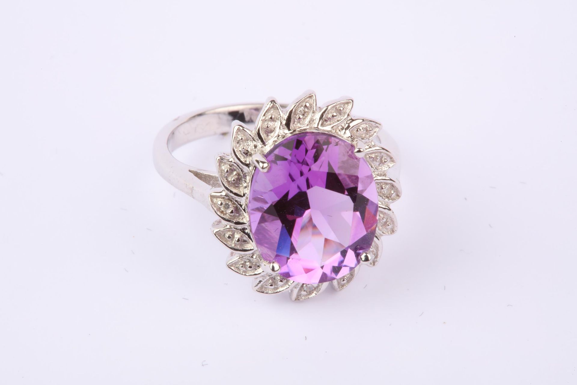 + VAT Brand New Large Purple Topaz Dress Ring