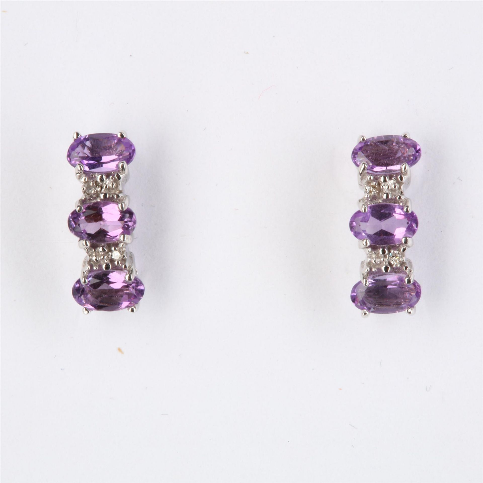 + VAT Brand New Pair Purple Topaz Earrings