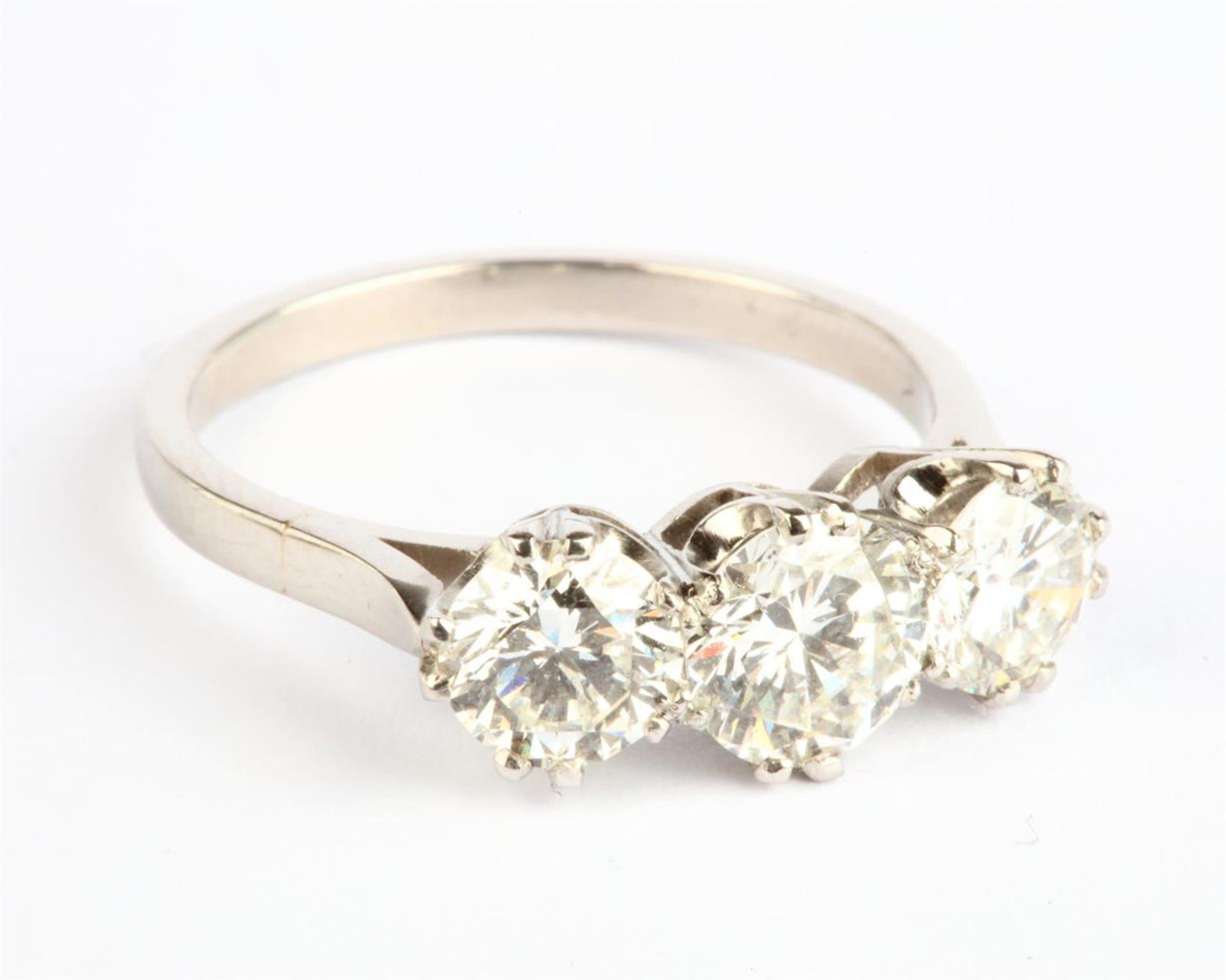 No VAT Ladies Platinum 1.86ct Three Diamond Eternity Ring - Diamonds Come With Diamond Cards - 0.