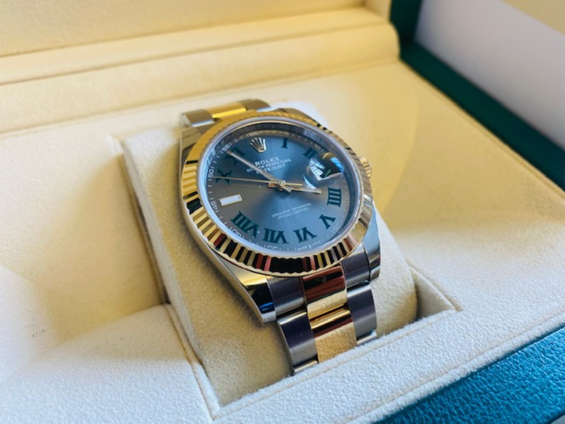 No VAT Beautiful Gents Rolex Oyster Perpetual DateJust "Wimbledon" S/S And Yellow Gold Watch - - Image 2 of 6