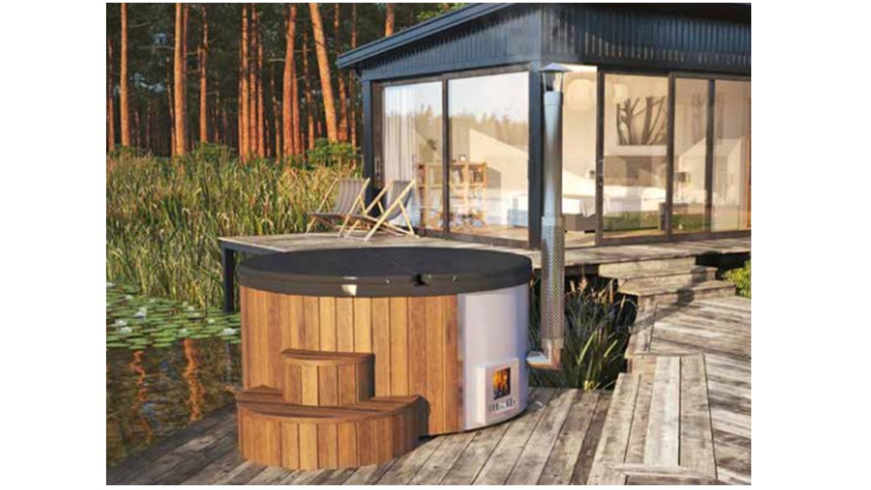 BRAND NEW Luxury Spruce Hot Tubs - Range Of Sizes & Specs + Luxury Garden Co Brand Lines Of Rattan
