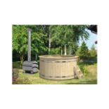+ VAT Brand New Spruce 180cm Wooden Hot Tub - 4/6 Person - External Heater - 105cm Tall - 180cm
