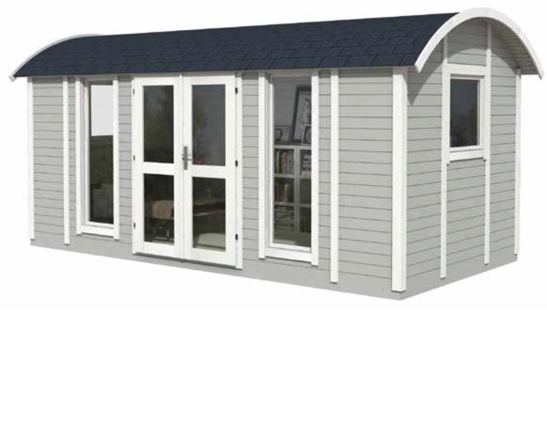 + VAT Brand New 10.90m Sq Spruce Reading Room Garden House - 240 x 480 x 240cm - 19mm Thickness -