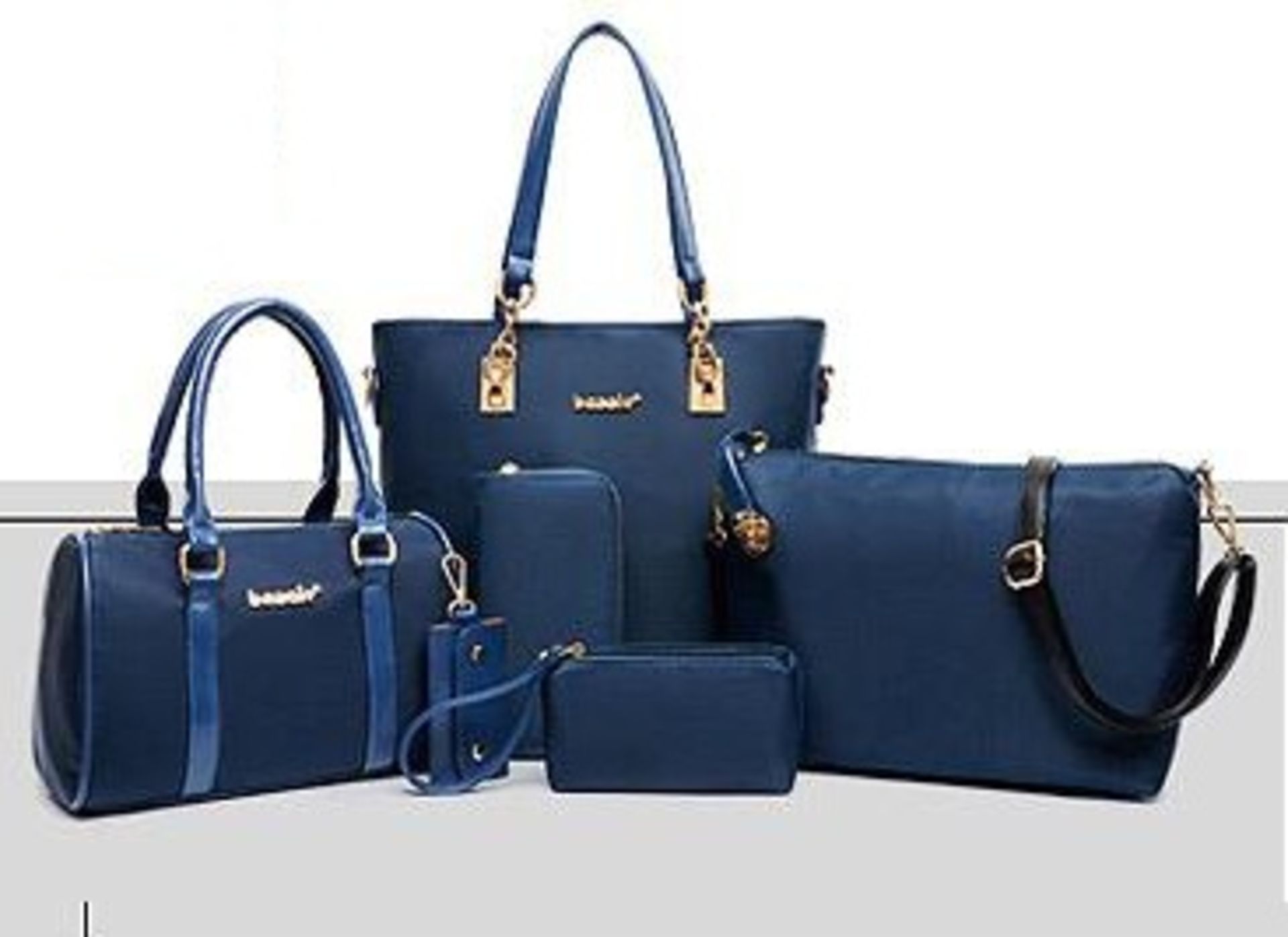 No VAT Brand New Blue Mei&ge Fashion Six Piece Bag Set