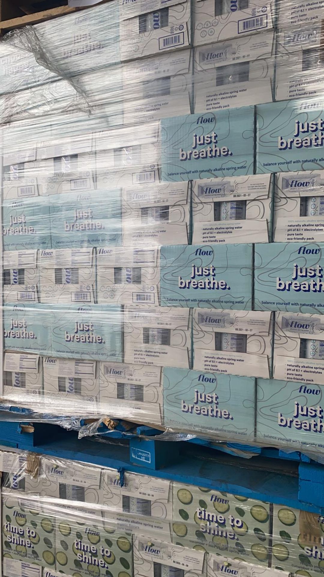 + VAT Pallet Of 112 Cases Of Flow Akaline Spring Water - Ph8.1 - Eco Friendly Pack - BBE 03 2021 - Image 2 of 5