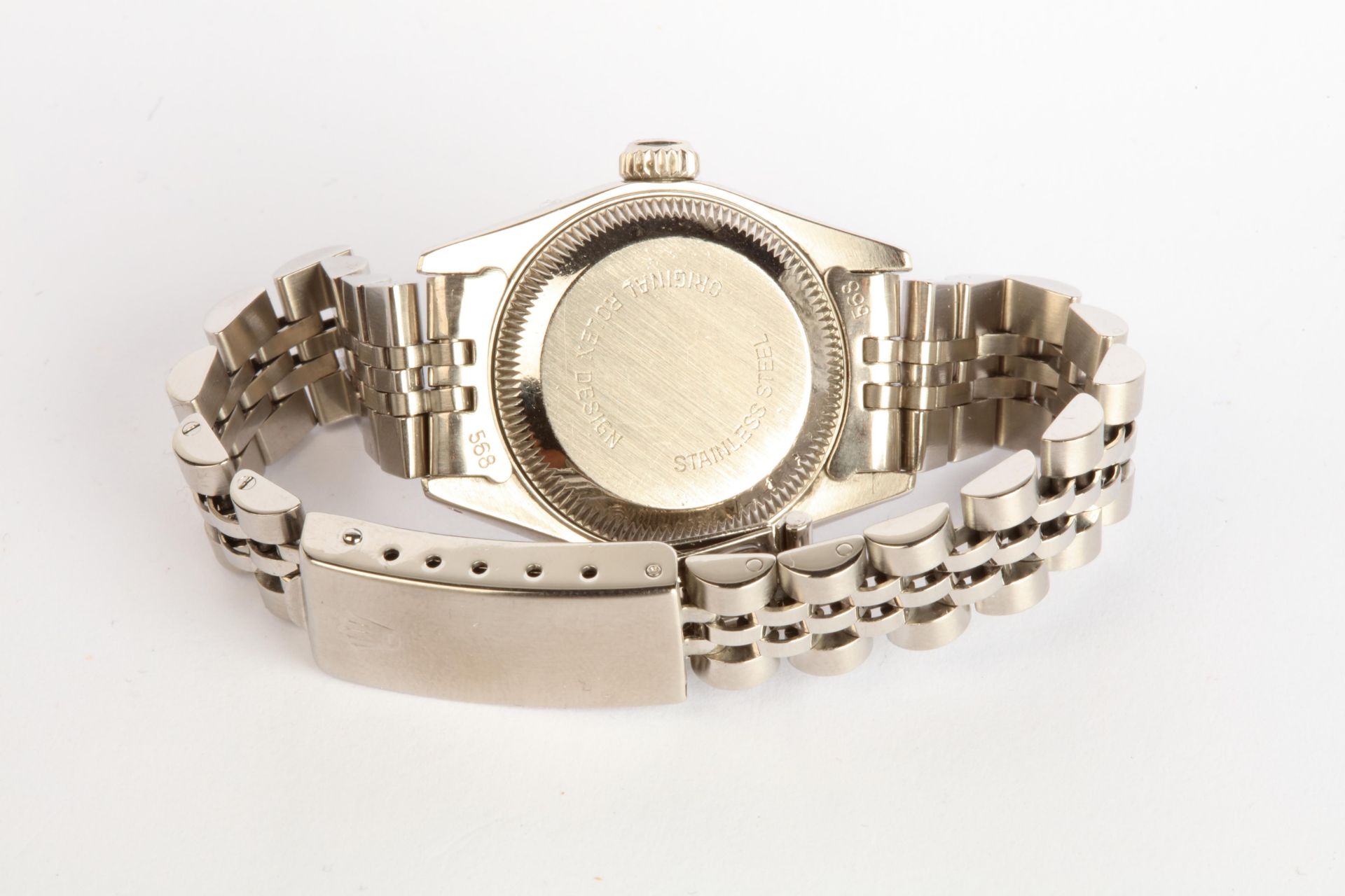 + VAT Ladies Rolex DateJust Watch With Diamond Surround Bezel - Stainless Steel And Yellow Gold - Image 3 of 4