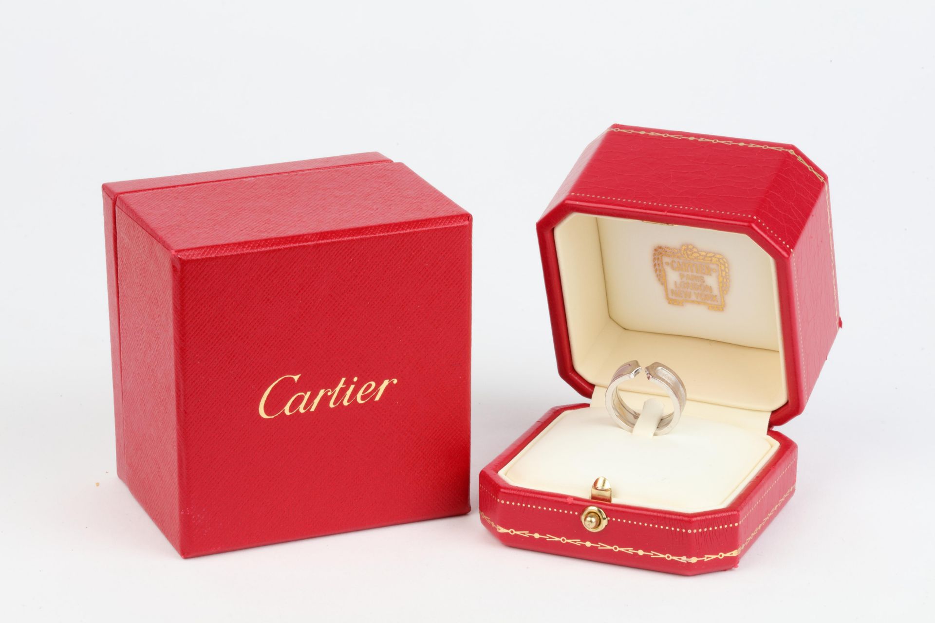 No VAT Cartier 18k White Gold C De Cartier Ring - Comes With Box