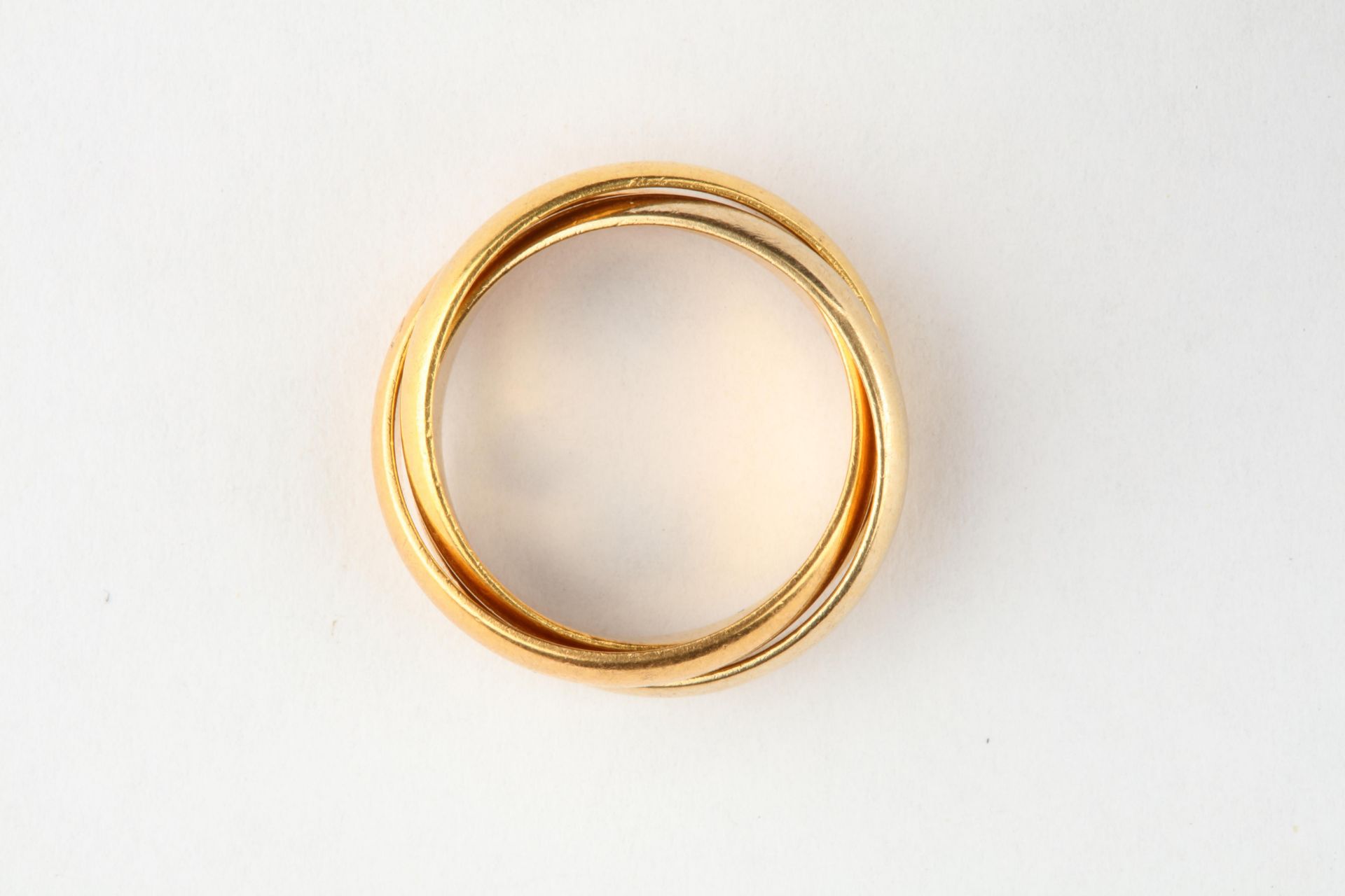 No VAT Cartier Tri Gold Trinity Ring With 18k Yellow Gold, White Gold And Rose Gold