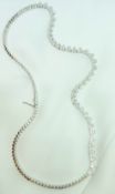 No VAT Ladies 18ct White Gold 5CT Diamond Necklace Set With 150 Diamonds