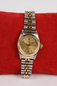 + VAT Ladies Rolex Oyster Perpetual Watch - Model 67193 - Gold & Stainless Steel Strap With Gold