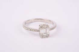 + VAT Brand New 18ct White Gold Diamond Ring 0.63ct
