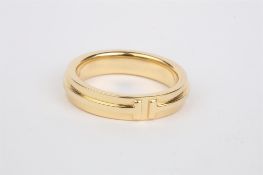 No VAT Ladies Tiffany & Co 18ct Gold "T Narrow" Ring
