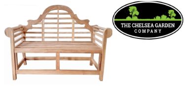 + VAT Brand New Chelsea Garden Company Marlborough Bench - Made From Solid Teak - Elegant And