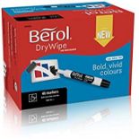 + VAT Grade A A Box Of Forty Eight Berol Dry Wipe Bullet Tip Markers