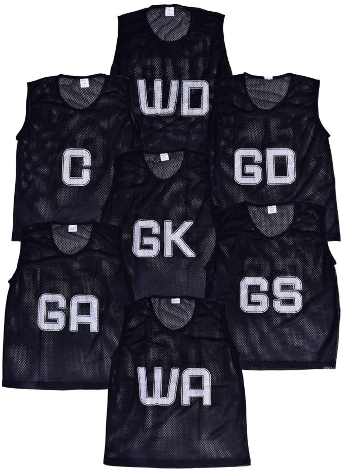 + VAT Grade A Pack Of Seven Netball Bibs Size M