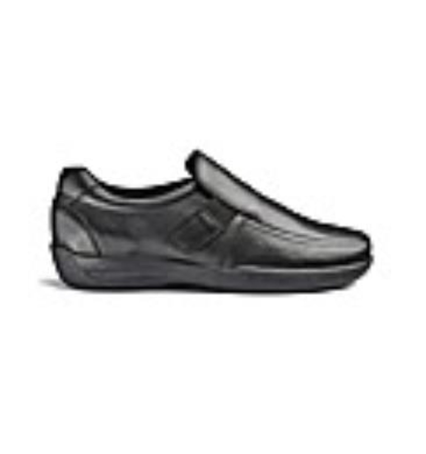 + VAT Brand New Pair Gents Black Flex Elastic Slipeuw Shoes Size 7