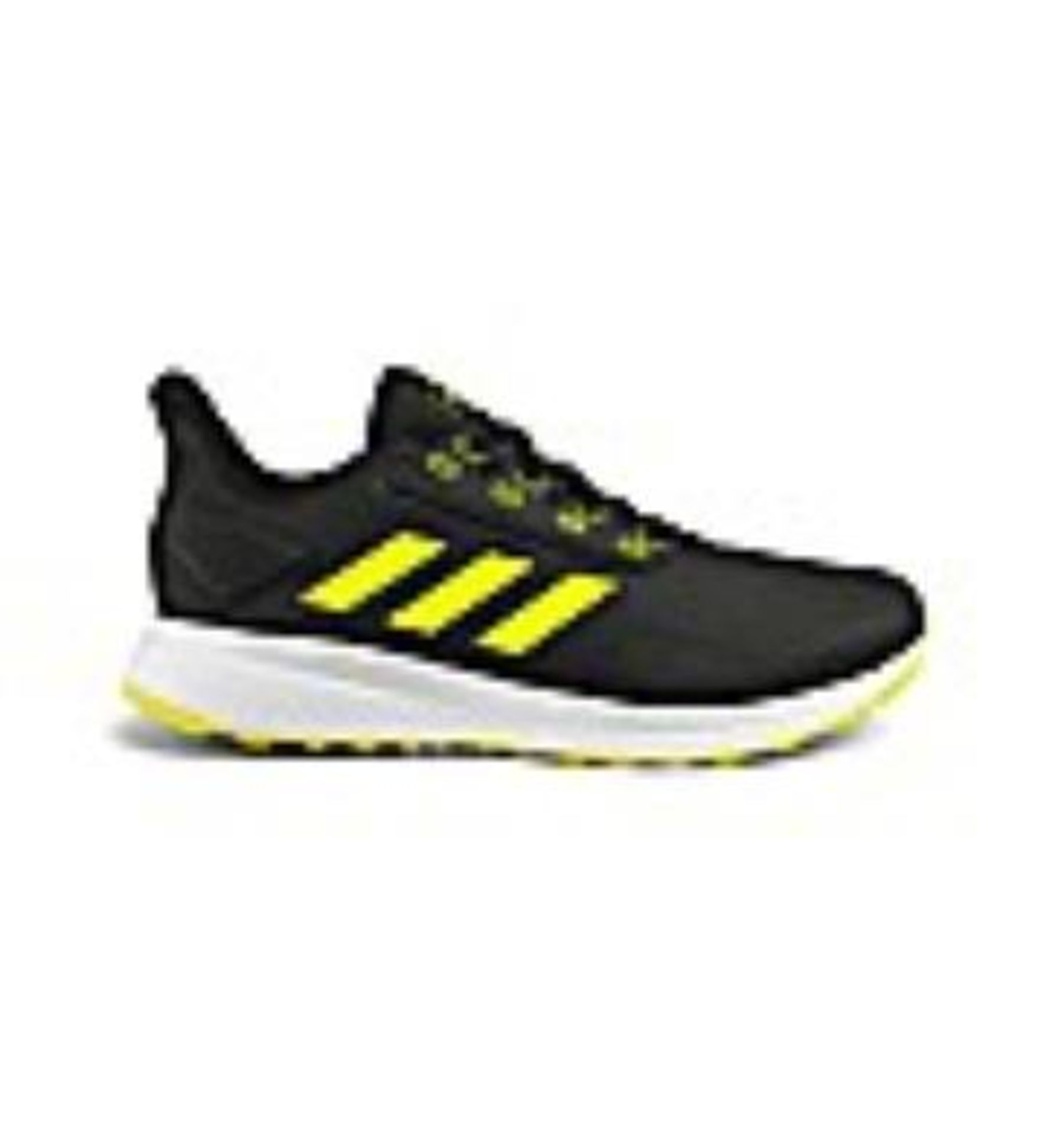 + VAT Brand New Pair Gents Black And Yellow Adidas Duramo 9 Trainers Size 7