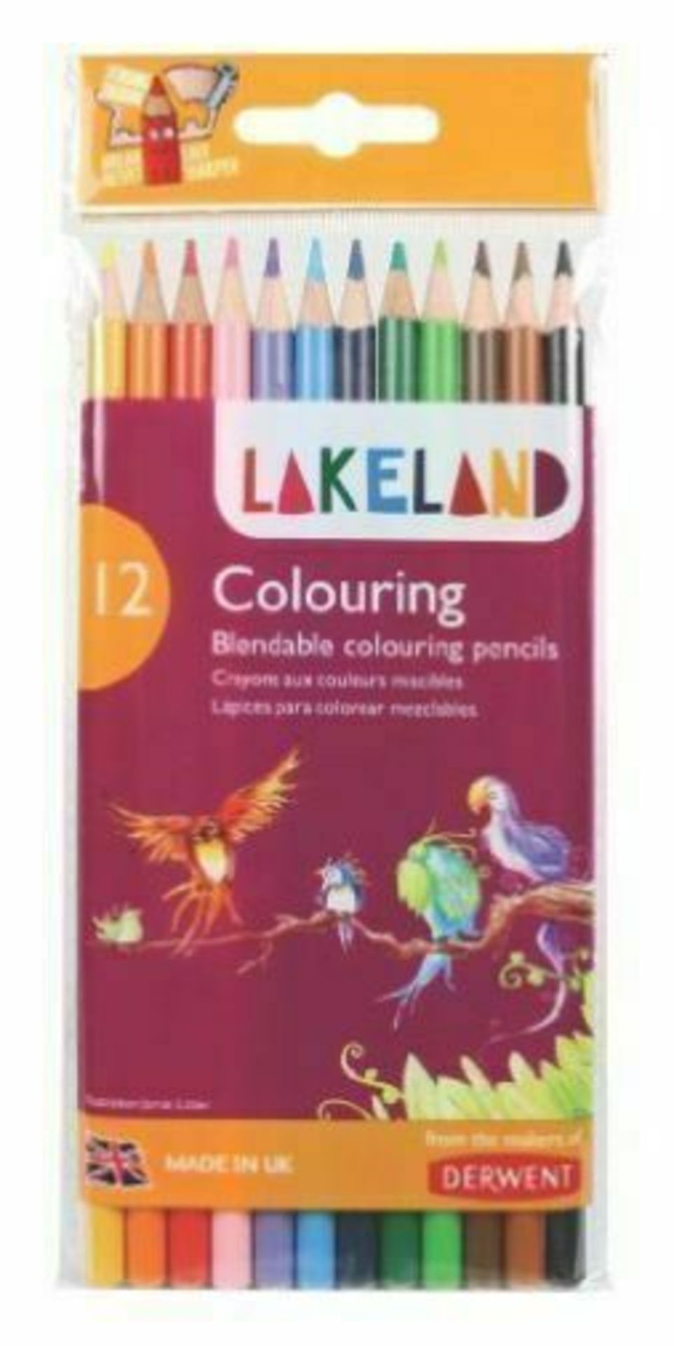 + VAT Grade A Ten Packs Of 12 Lakeland Blendable Round Barrelled Colouring Pencils