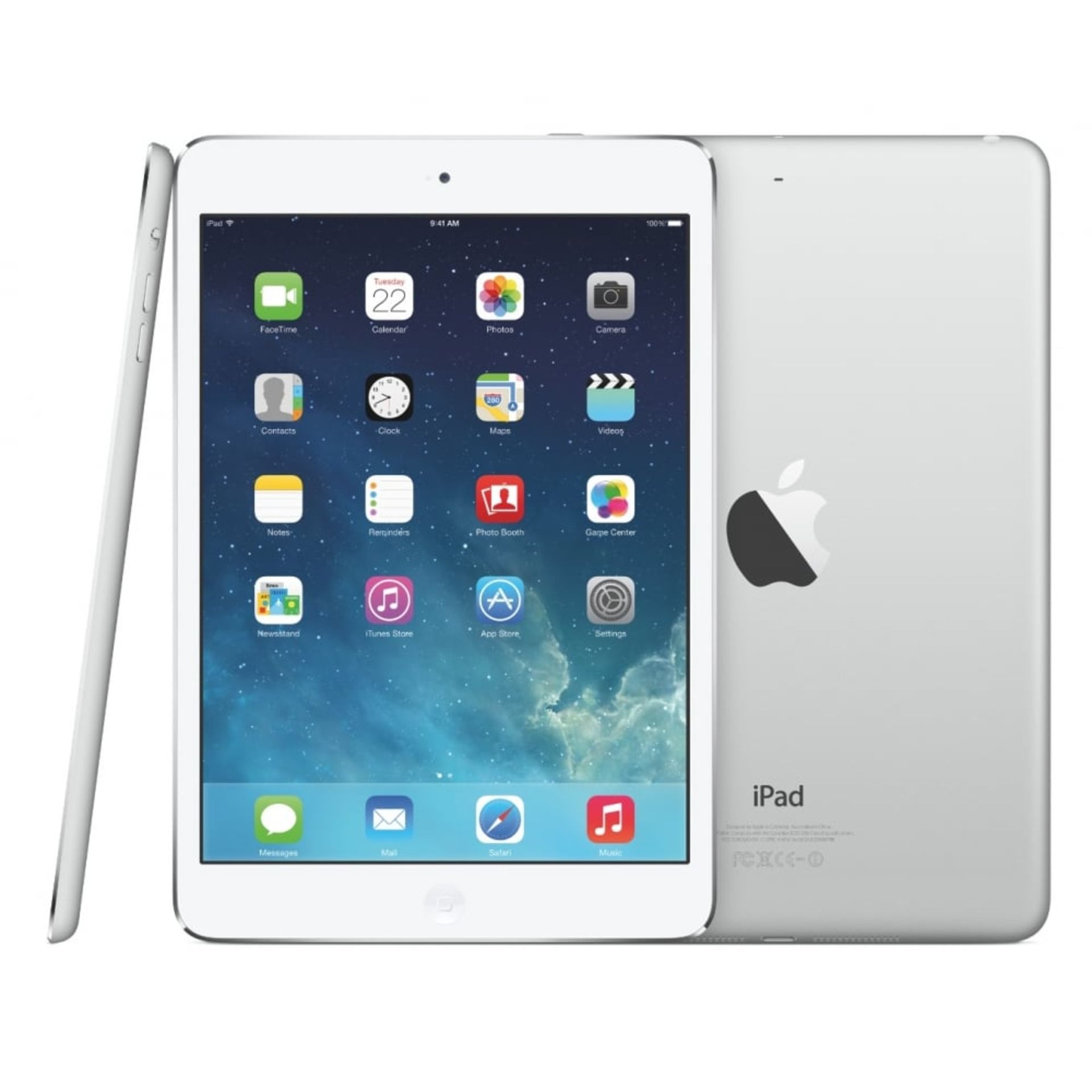 + VAT Grade U Apple iPad Air - Wi-Fi - 4G - White/Silver