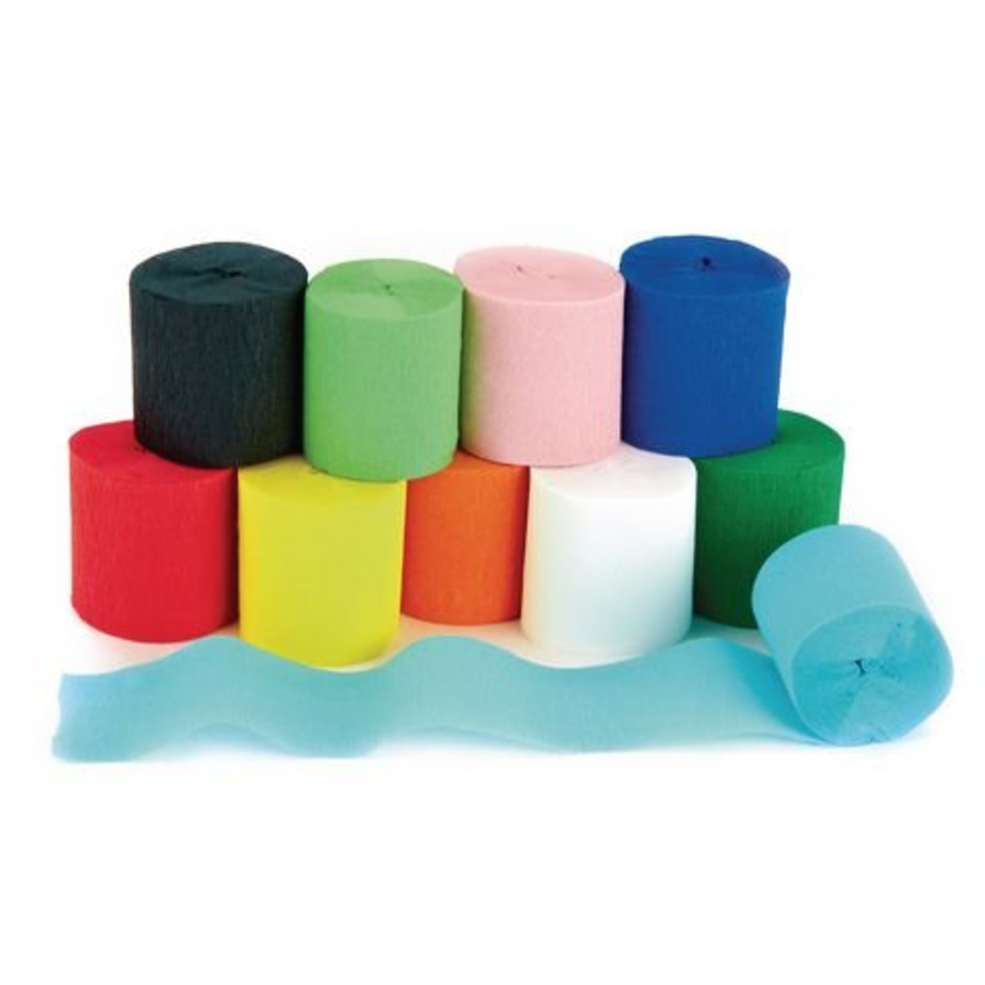 + VAT Grade A A Lot Of Three Packs Of 10 Rolls Crepe Streamers (Image Is Similar To Item)