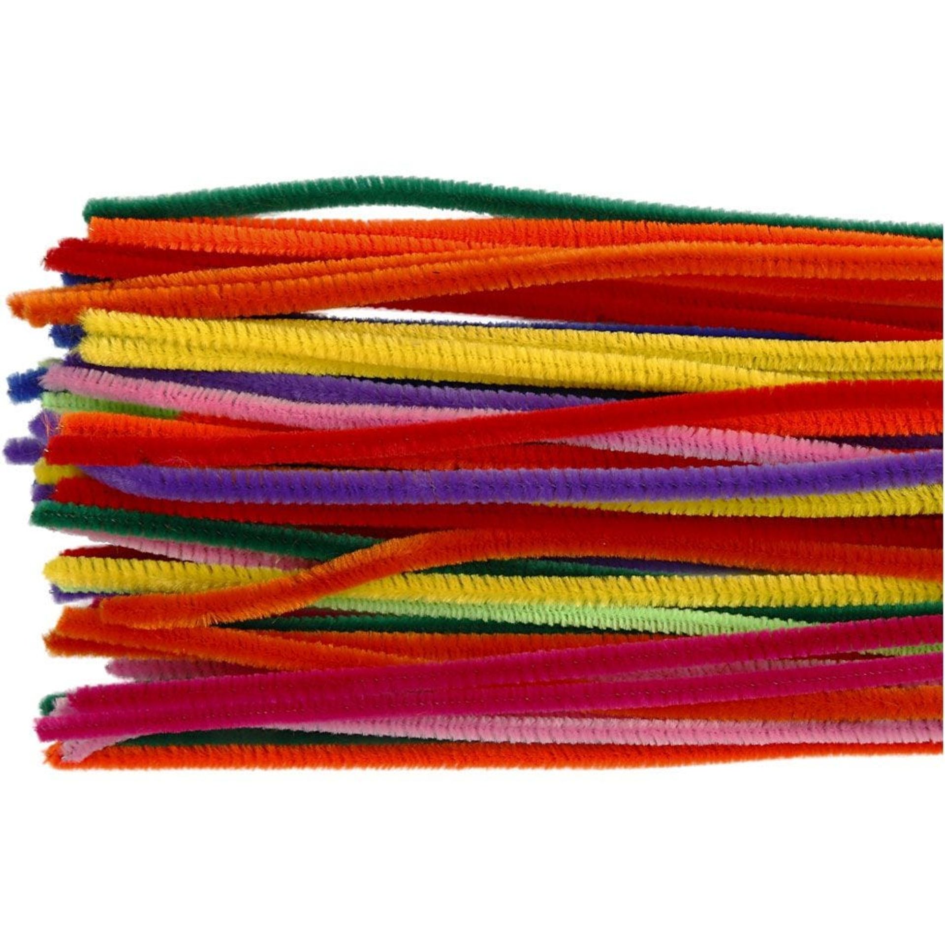 + VAT Grade A Box Of 25 Packs 1000 Chenille Pipe Cleaners-Various Colours