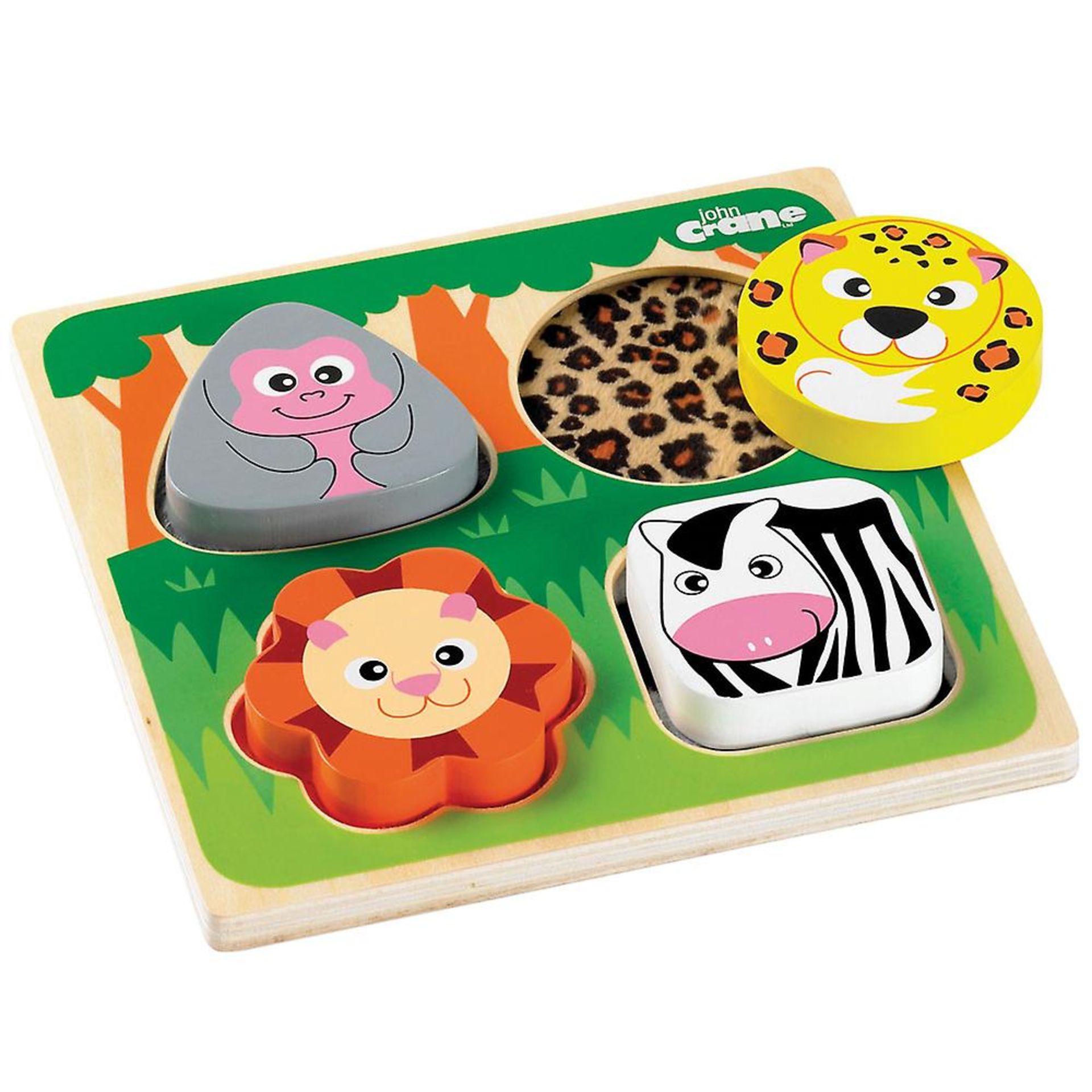 + VAT Grade A Four Tidlo Wooden Sensory Touch & Feel Safari Puzzle