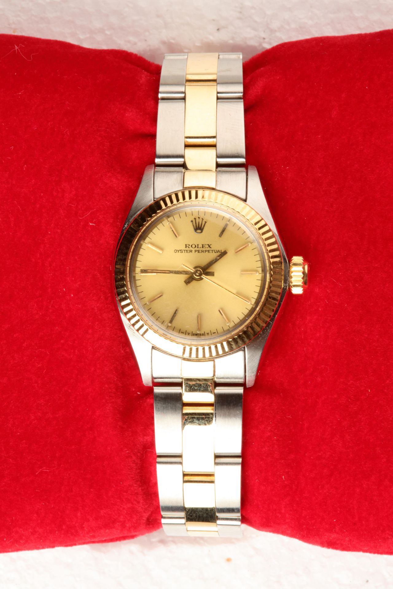 + VAT Ladies Rolex Oyster Perpetual Watch - Stainless Steel And Yellow Gold Strap - Yellow Gold