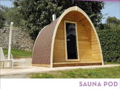 + VAT Brand New Sauna Pod - 42mm Timber - 232 x 300 x 240cm - Pallet Dimensions 300 x 120 x 120cm -