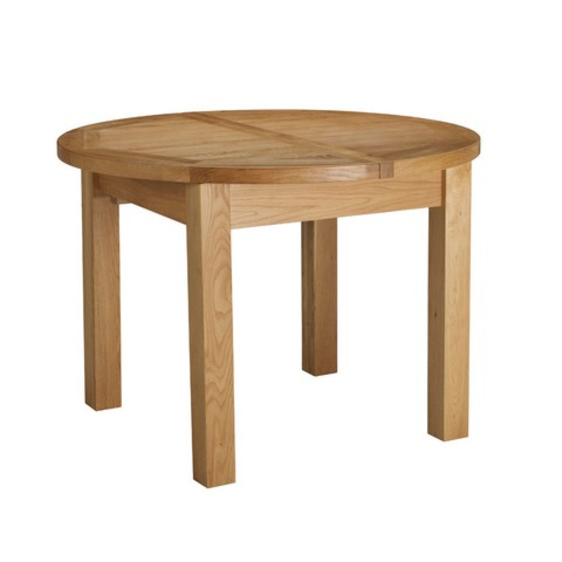 + VAT Brand New Chiswick Oak 120 x 80 Butterfly Extension Table 120/166w x 80d x 77h cms ISP £405. - Image 2 of 2